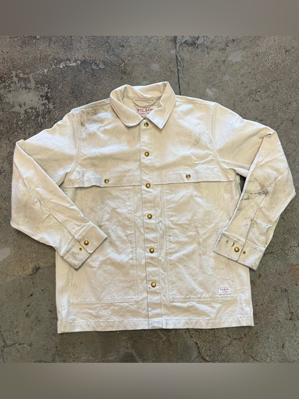Filson Dry Tin Cloth Caped Jacket (M)